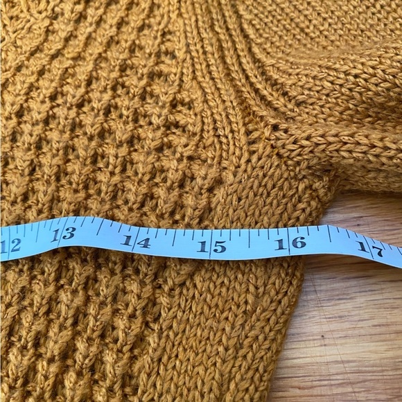 Anthropologie Angel of the North Waffle Knit Cowl Neck Sz. S Wool Mohair Sweater - Picture 9 of 11